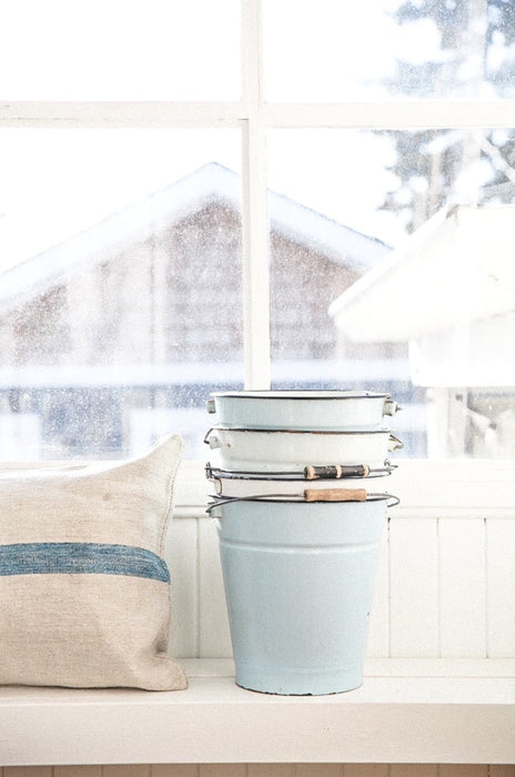 Vintage Enamel Buckets