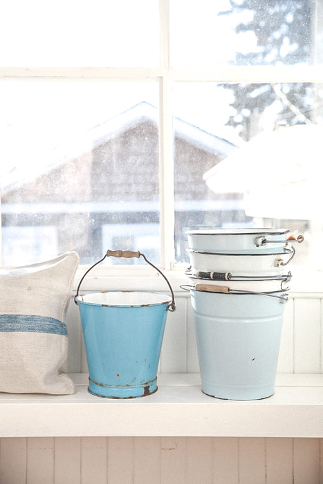 Vintage Enamel Buckets